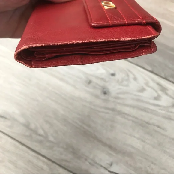 Vintage Christian Dior Red Wallet - Picture 2 of 10